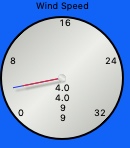 Wind speed gauge
